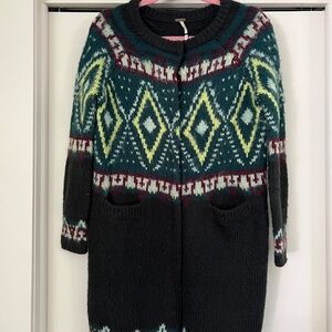 Free People Maxi Knit Wool Sweater